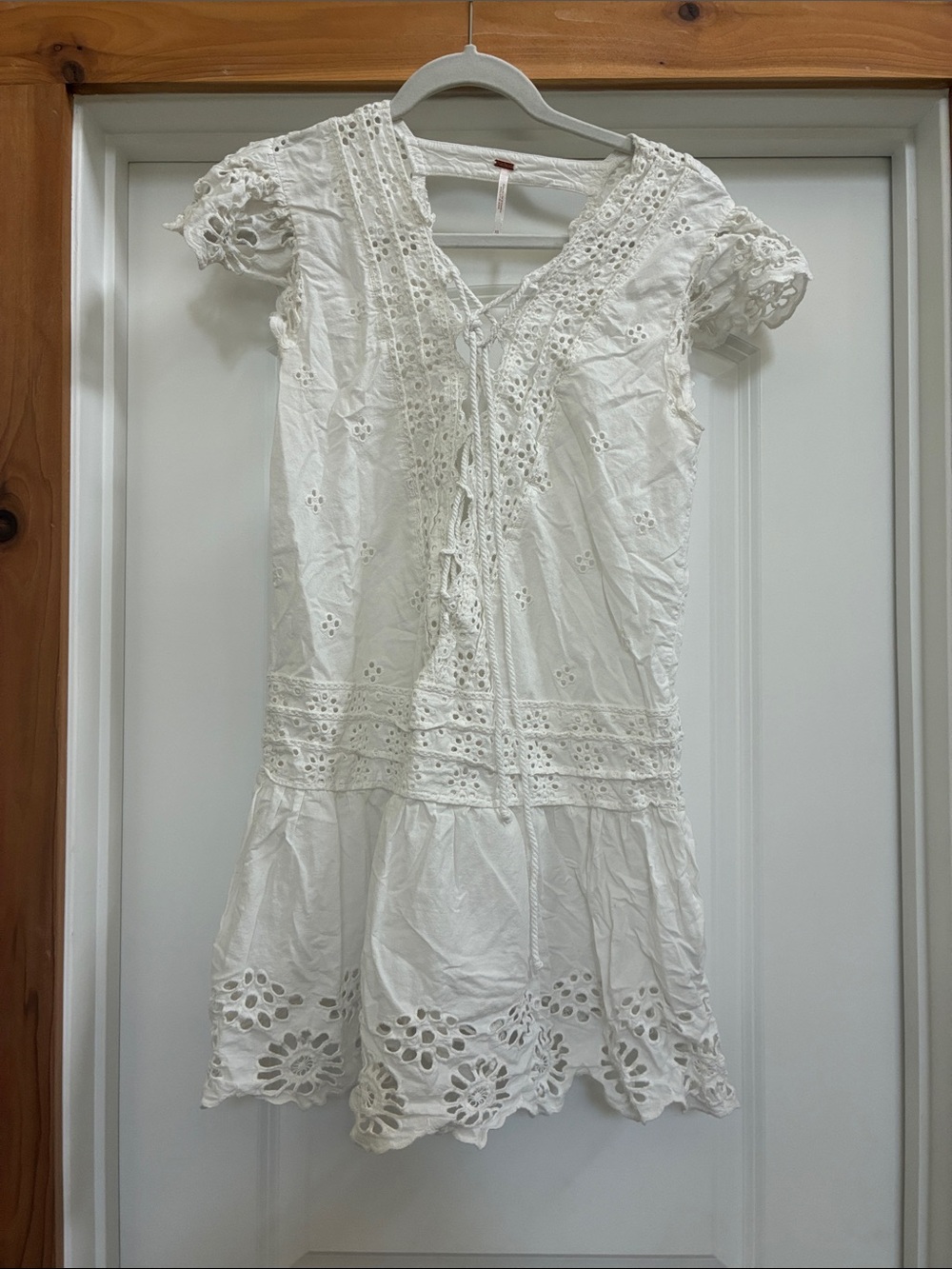 Free People off White Eyelet Lace Swim Coverup Dress